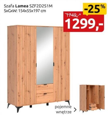 Szafa Lamea SZFZD2S1M promocja w Black Red White