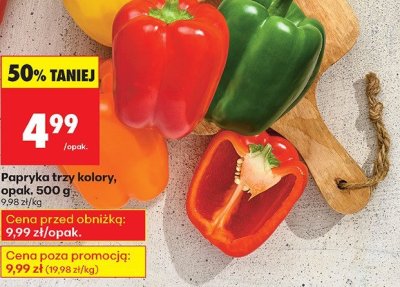 Papryka trzy kolory 500 g promocja w Biedronka