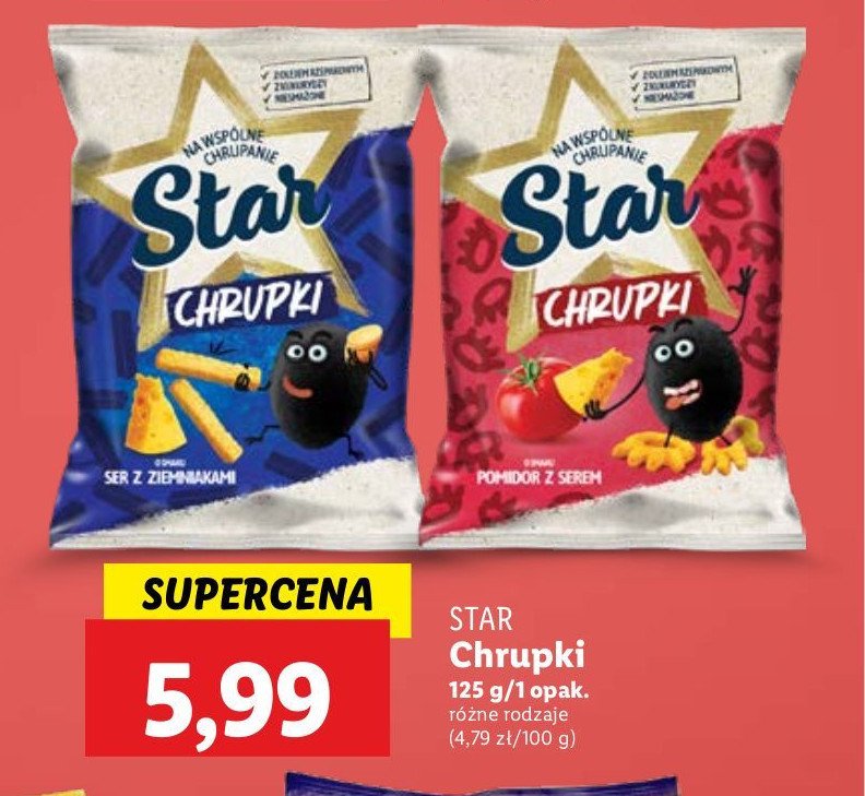 Chrupki ser z ziemniakami Star chips promocja