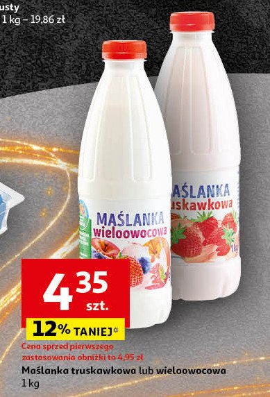 Maślanka wieloowocowa Auchan pewni dobrego promocja w Auchan