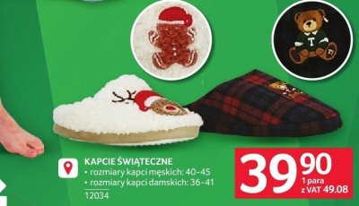 Kapcie świąteczne promocja w Selgros