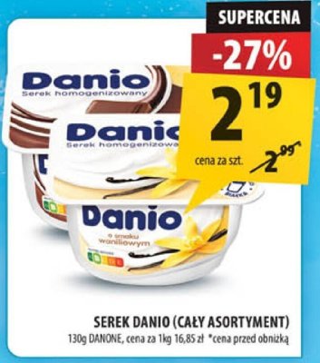 Serek Danio cały asortyment Danone promocja w Arhelan