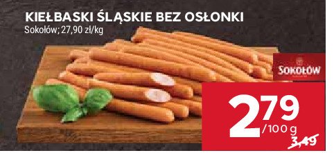 Kiełbaski śląskie bez osłonki Sokołów promocja w Stokrotka