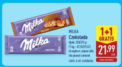 Czekolada alpine milk/peanut caramel promocja w Aldi