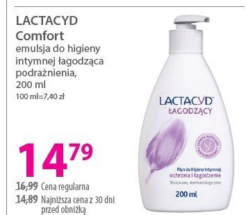 Emulsja do higieny intymnej Lactacyd sensitive promocja w Hebe