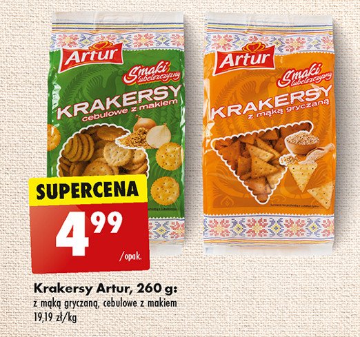 Krakersy z mąką gryczaną Artur promocja