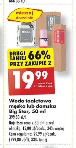 Woda  toaletowa Big star brave promocja