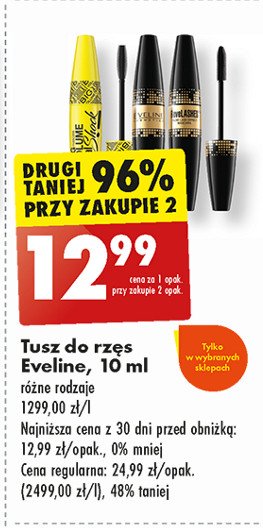 Tusz do rzęs EVELINE BIG VOLUME REAL SHOCK! promocja