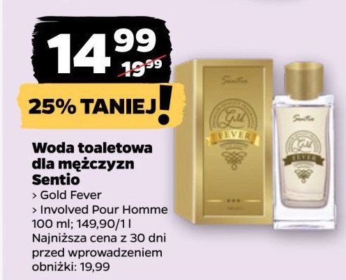 Woda toaletowa Sentio involved pour homme promocja w Netto