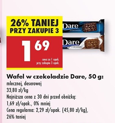 Wafelek w ciemnej czekoladzie Eti dare promocja