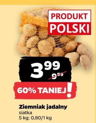 Ziemniak jadalny siatka promocja w Netto