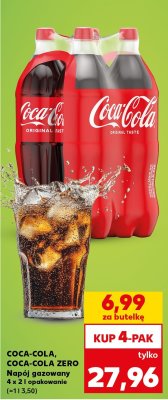 Napój gazowany Coca-Cola Zero 4-pak promocja w Kaufland