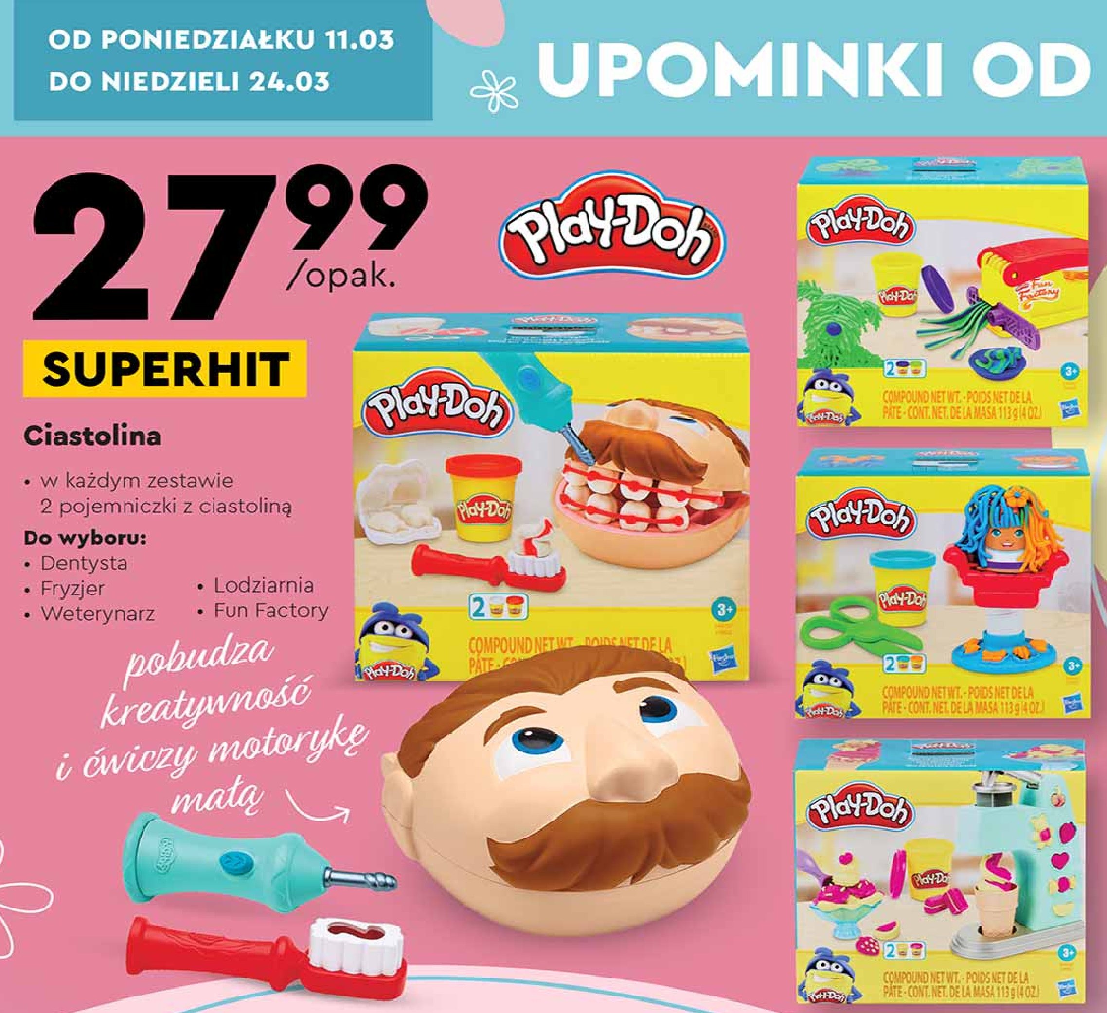 Ciastolina basic fun factory Play-doh promocja