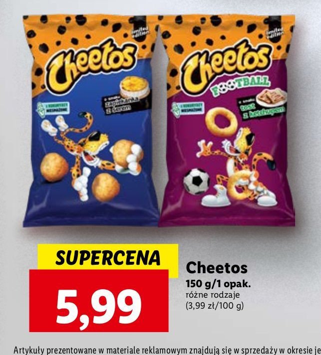 Chrupki football tost z ketchupem Cheetos promocja