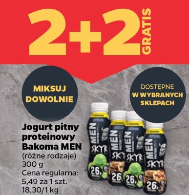Jogurt pitny proteinowy MEN (różne rodzaje) promocja w Netto