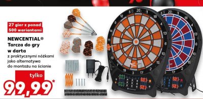 Tarcza do gry w darta NEWCENTIAL z praktycznymi nóżkami jako alternatywa do montażu na ścianie promocja w Kaufland