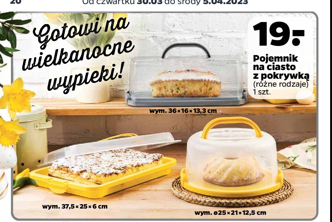 Pojemnik na ciasto 36 x 16 x 13.3 cm promocja