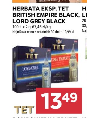 Herbata british empire Tet promocja
