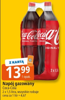 Napój gazowany Coca-Cola promocja w Leclerc