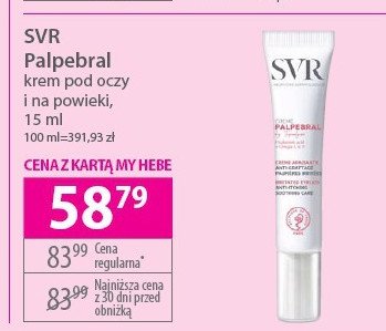 Krem pod oczy i na powieki SVR PALPEBRAL promocja