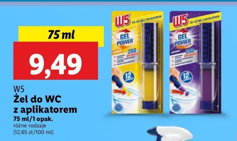 Żel do wc z aplikatorem lawenda W5 promocja