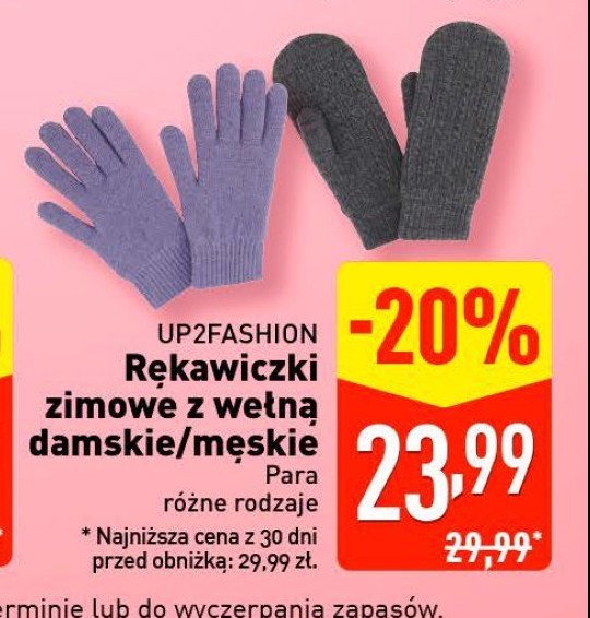 Rękawiczki z wełny męskie Up2fashion promocja