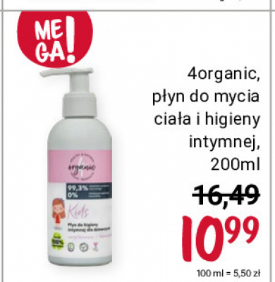 Płyn do higieny intymnej 4organic hialuronowy promocja