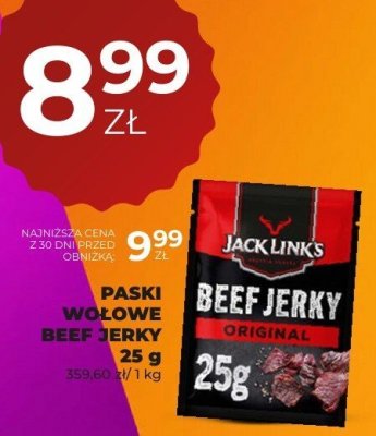 Paski wołowe Beef Jerky Jack Link's 25 g promocja w Duży Ben