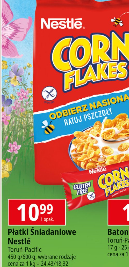 Płatki śniadaniowe Corn flakes (nestle) promocja w Leclerc