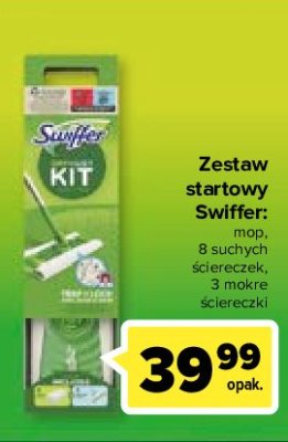 Zestaw startowy: miotełka do kurzu + mop + końcówki do mopa Swiffer promocja