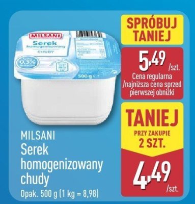 Serek homogenizowany chudy  promocja w Aldi
