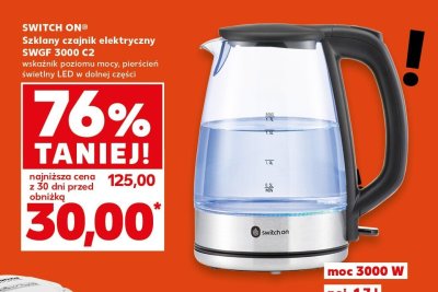 Szklany czajnik elektryczny SWGF 3000 C2 promocja w Kaufland