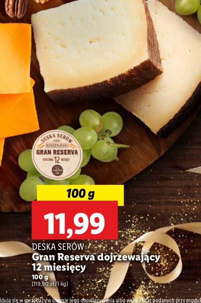 Gran reserva 12 msc Deska serów lidla promocja