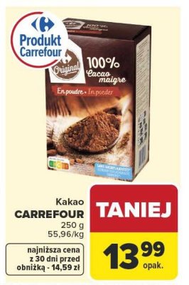 Kakao Carrefour 250g promocja w Carrefour Market