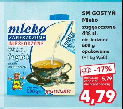 Mleko zag臋szczone light Gosty艅 promocja