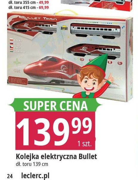Kolejka elektryczna bullet 139 cm promocja