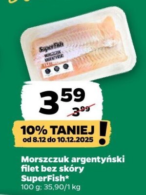 Morszczuk argentyński filet bez skóry SuperFish promocja w Netto