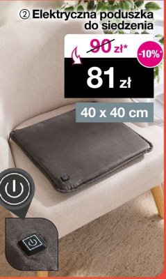 Elektryczna poduszka do siedzenia 40x40 cm promocja w Woolworth