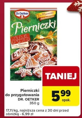 Pierniczki do przygotowania DR. OETKER promocja w Carrefour Express