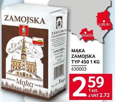 Mąka Zamojska TYP 450 1KG promocja w Selgros