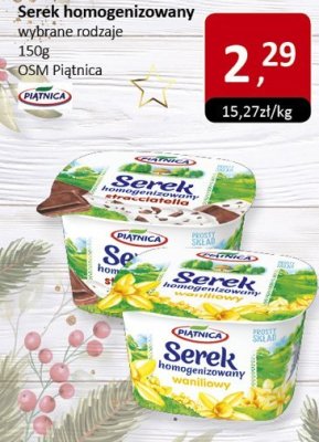 Serek homogenizowany wybrane rodzaje 150g OSM Piątnica promocja w Market Point