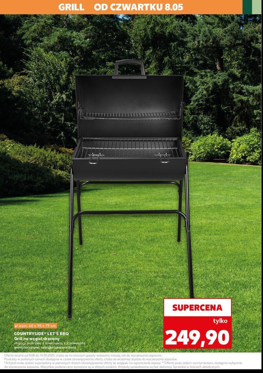 Grill w臋glowy 60 x 95 x 79 cm K-classic countryside promocja