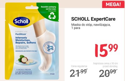 Maska do stóp ExpertCare nawilżająca promocja w Rossmann