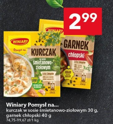 Winiary Pomysł na garnek chłopski promocja w LEWIATAN