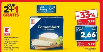 Ser camembert K-classic promocja