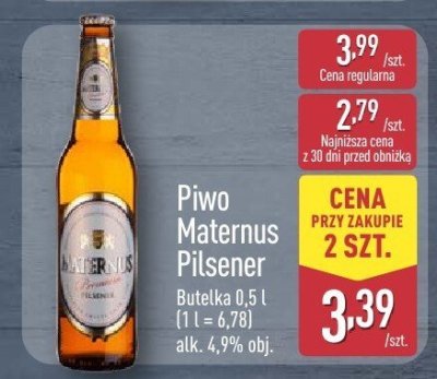 Piwo Maternus Pilsener butelka 0,5 l promocja w Aldi