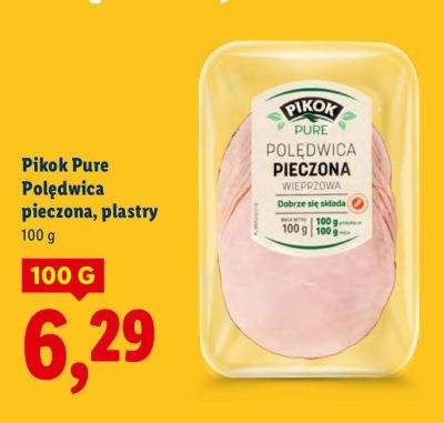 Polędwica pieczona, plastry Pikok Pure promocja w Lidl