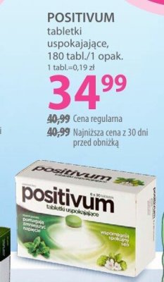 POSITIVUM tabletki uspokajające 180 tabl/1 opak promocja w Hebe
