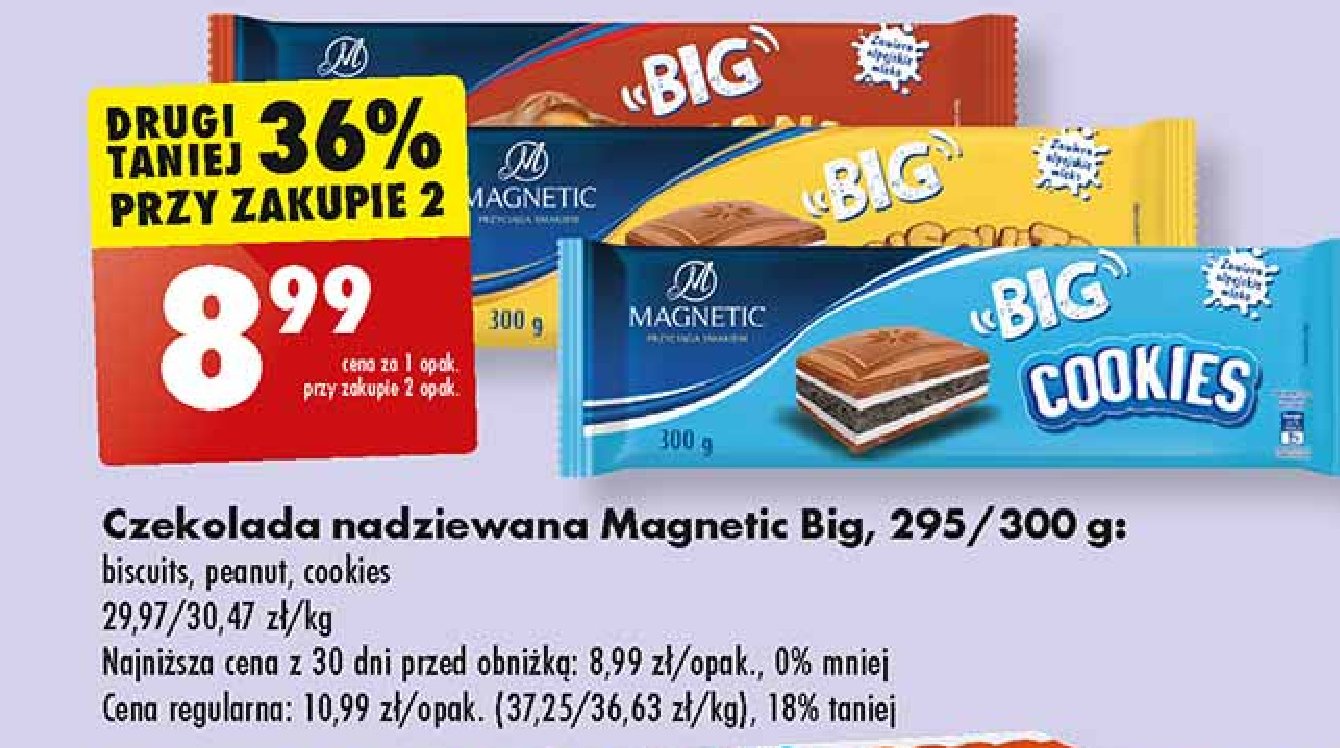 Czekolada cookies Magnetic big promocja