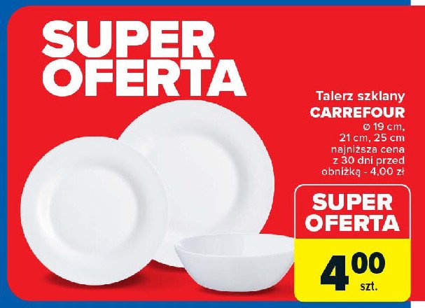 Talerz głeboki 21 cm Carrefour promocja w Carrefour Market